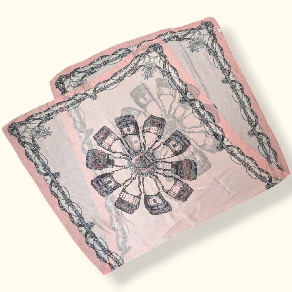 XL Pink Rectangular Purse Pattern Scarf